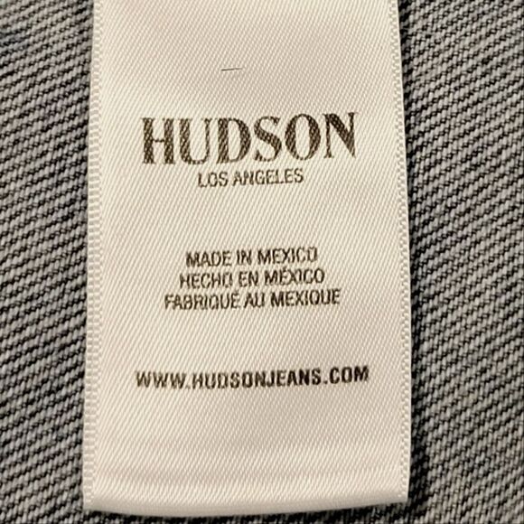 Hudson Los Angeles Classic Trucker Blue Denim Jean Jacket L/XL, 1X - Picture 6 of 8
